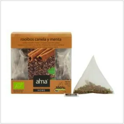 Infusion rooibos cannelle menthe 15 pyramides BIO, Alma Home