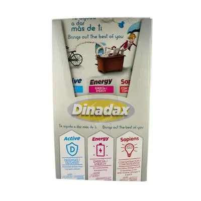 Dinadax energy (fresa) expositor 60barritas, Pharmadiet