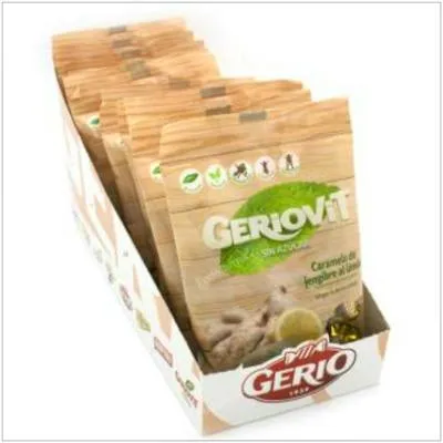 Geriolin caramel gingembre saveur citron 12 u x sans sucre 75 g, Geriovit