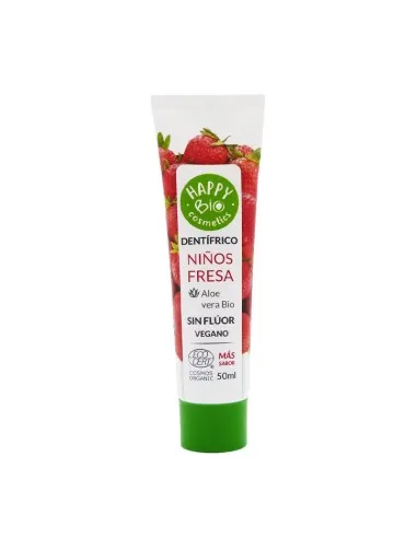 Dentífrico niños fresa sin fluor, Happy Bio