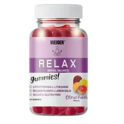Relax mental balance citrus punch 40 gummies, Weider