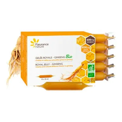 Gelée-royale-Ampullen mit Ginseng BIO 10 Ampullen, Fleurance Nature