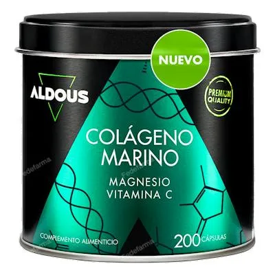 Colágeno hidrolizado puro con magnesio y vitamina C 200 cápsulas, Aldous Bio