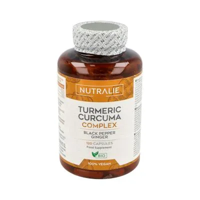 Cúrcuma+jengibre+pimienta negra 120 cápsulas, Nutralie