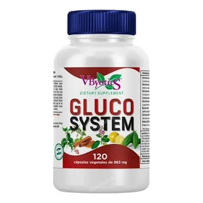 Gluco system 120 cápsulas, Vbyotics