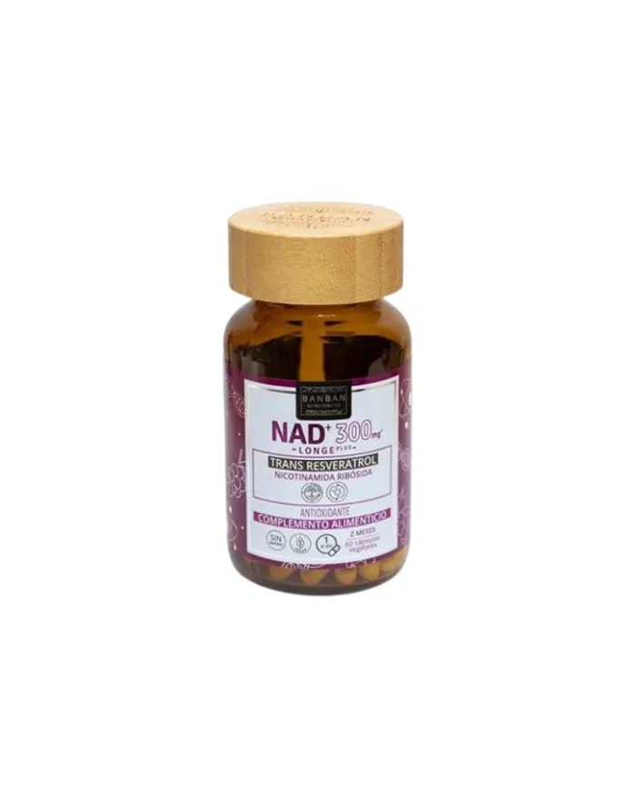 Nad + 300 mg trans resveratrol 60 cápsulas, Banban