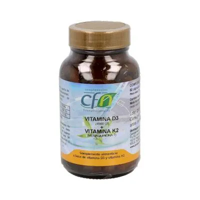 Vitamina D3+K2 60 cápsulas, Cfn