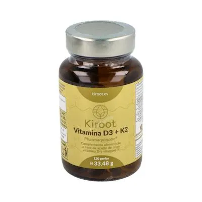 Vitamina D3+K2 120 perle, Kiroot