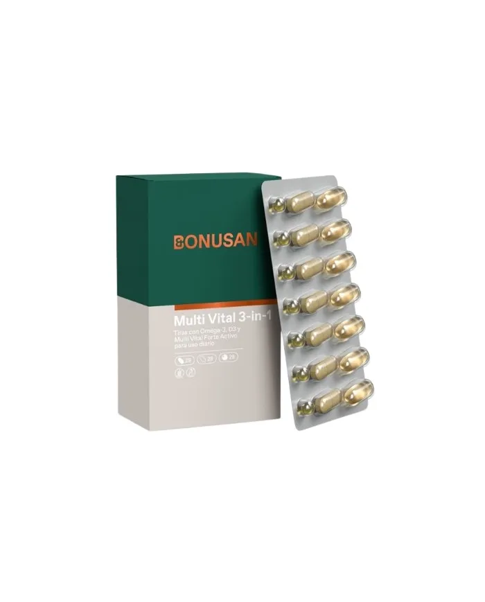 Multivital 3 en 1 28 gélules, Bonusan