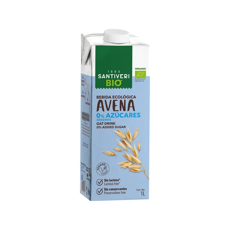 Bebida avena lact avena sin azúcar sin lact bio santive 1l, Santiveri
