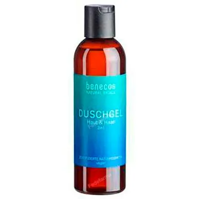 Gel de baño 2 en 1 cuerpo-cabello V egan BIO 200 ml, Benecos