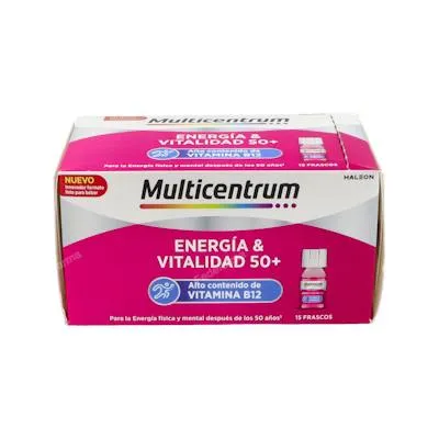 Energía & vitalidad sabor frambuesa 15 ampollas, Multicentrum