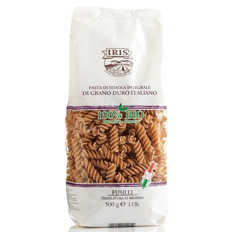 Fusilli trigo integral BIO 500 g, Iris