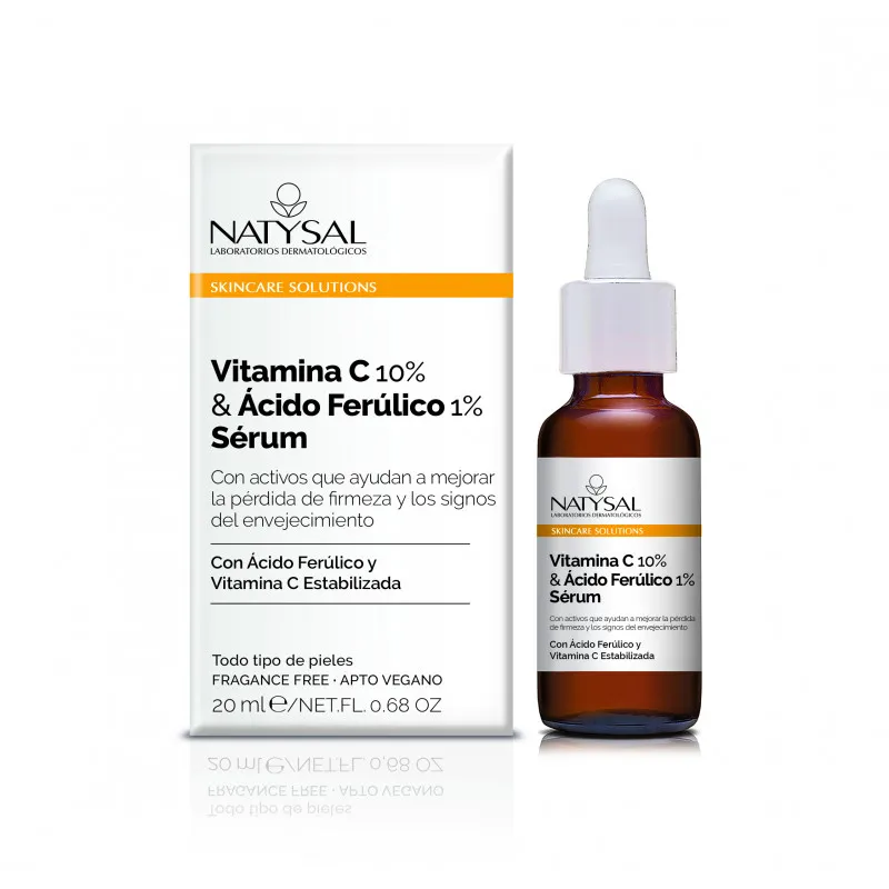 Sérum vitamina c 10% ácido ferulico 1% natysa 20 ml, Natysal