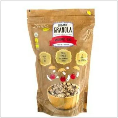 Granola de arándanos y coco sin gluten BIO 300 g, Zealia