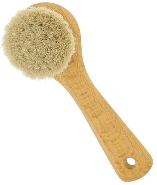 Facial cleansing brush with extra-soft bristles, beech wood, Förster's