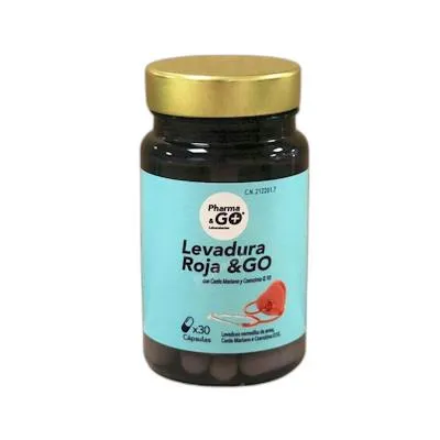 Pharma & go levedura vermelha (cardo-mariano-coenzima Q10) 30 cápsulas, Pharma&go