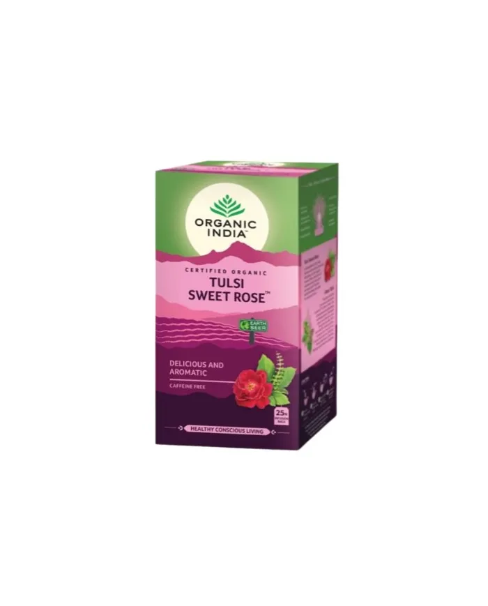 Infusión tulsi sweet rose indi BIO 25 filtros, Organic India