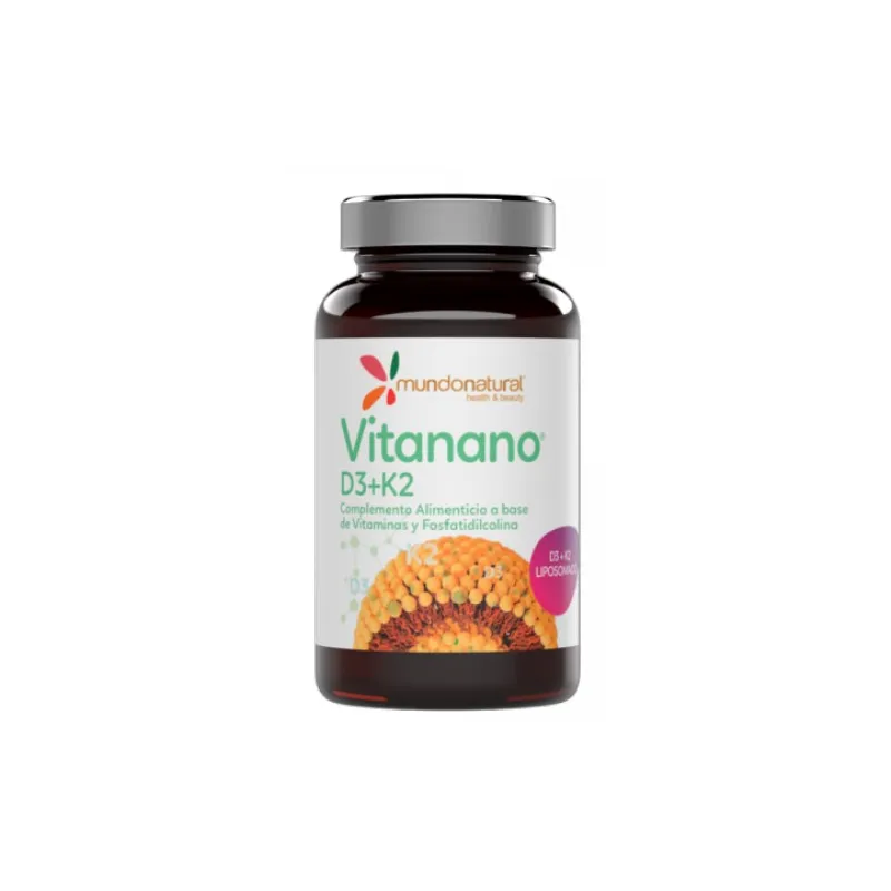 Vitanano vitamina d3+k2 30 cápsulas, Mundo Natural