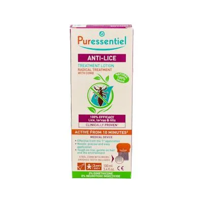 Loción antipiojos con peine 100 ml, Puressentiel
