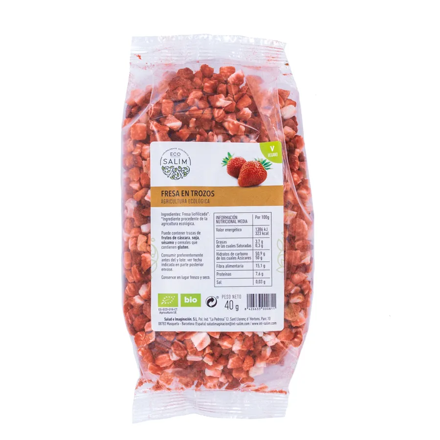 Fresa En Trozos BIO 40 g, Ecosalim