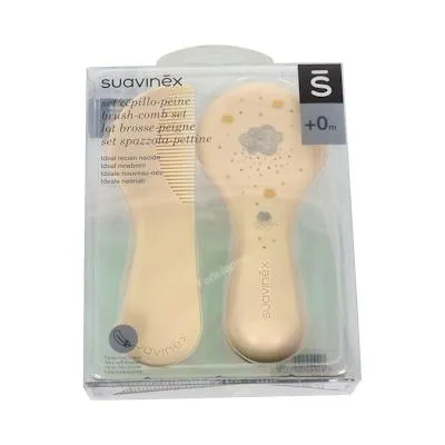 Set cepillo y peine gris, Suavinex