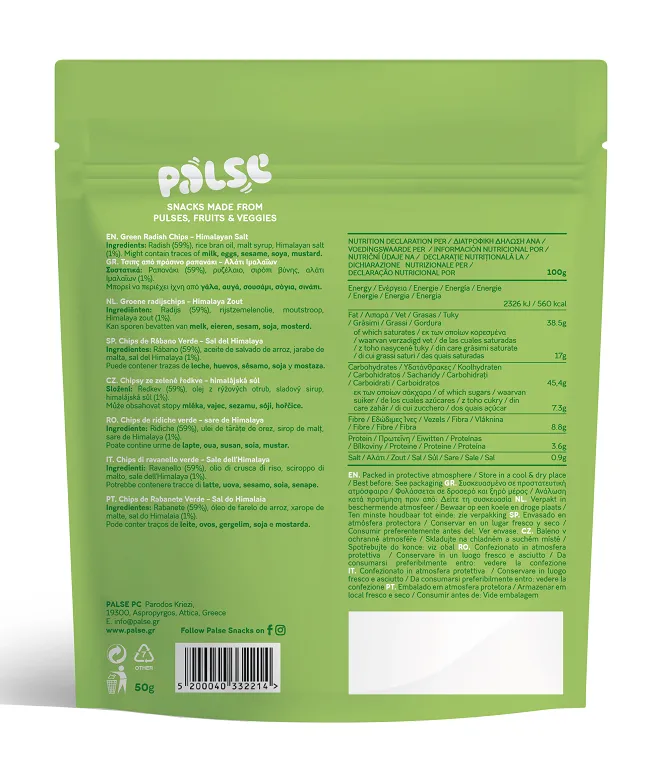 Snack de rábano con sabor a sal del Himalaya 40 g, Palse · imagen 2