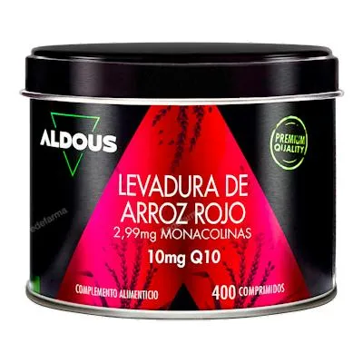 Levadura de arroz rojo con coenzima Q10 400 comprimidos, Aldous Bio