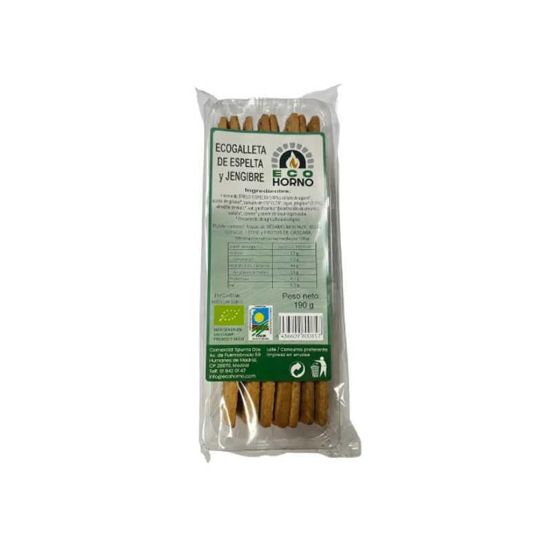 Spelt and ginger biscuit -horno BIO 190 g, Eco Horno