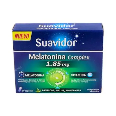 Melatonina complex 30 cápsulas, Suavidor