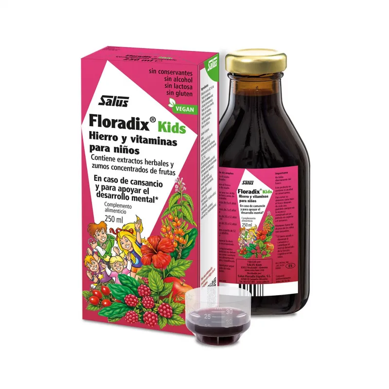 Floradix kids hierro y vitaminas niños 250 ml, Salus