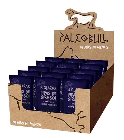 Expositor barritas arándanos 15 x 55 g, Paleobull