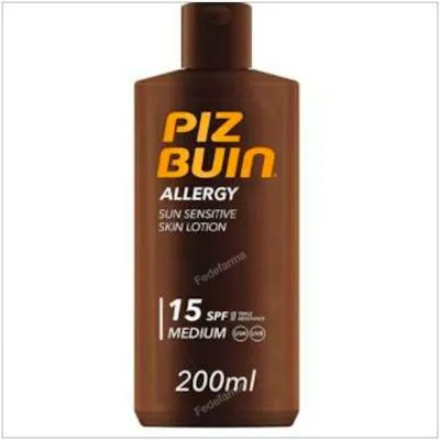 Allergy loción solar SPF15 200 ml, Piz Buin