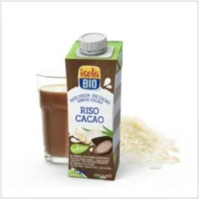 Bebida vegetal de arroz con cacao calcio BIO 250 ml, Isola
