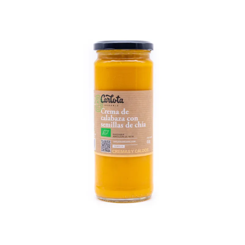 Crema de calabaza con semillas chia carlota 450 g, Carlota Organic