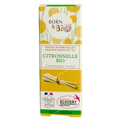 Citronela aceite esencial orgánico BIO 10 ml, Born To Bio