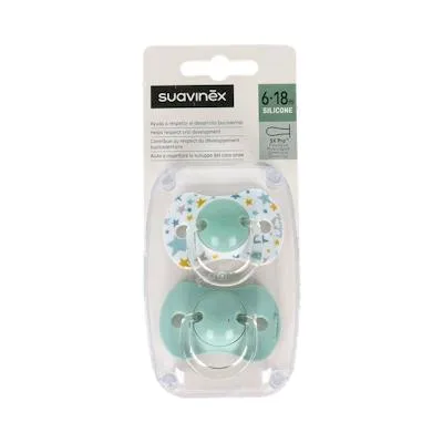 Chupeta fisiológica silicone 6-18 ml 2 uds., Suavinex
