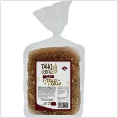 Pan de molde 5 cereales y semillas int 400 g, Taho Cereal