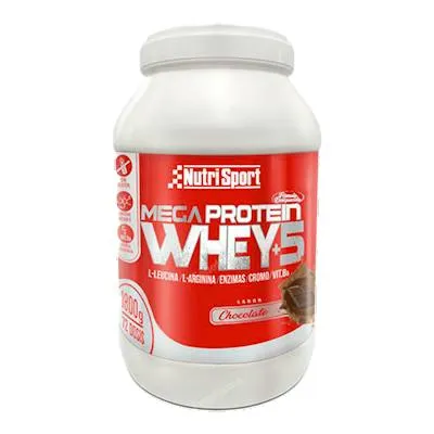 Mega protein 5 whey chocolat 1,8 kg, Nutrisport