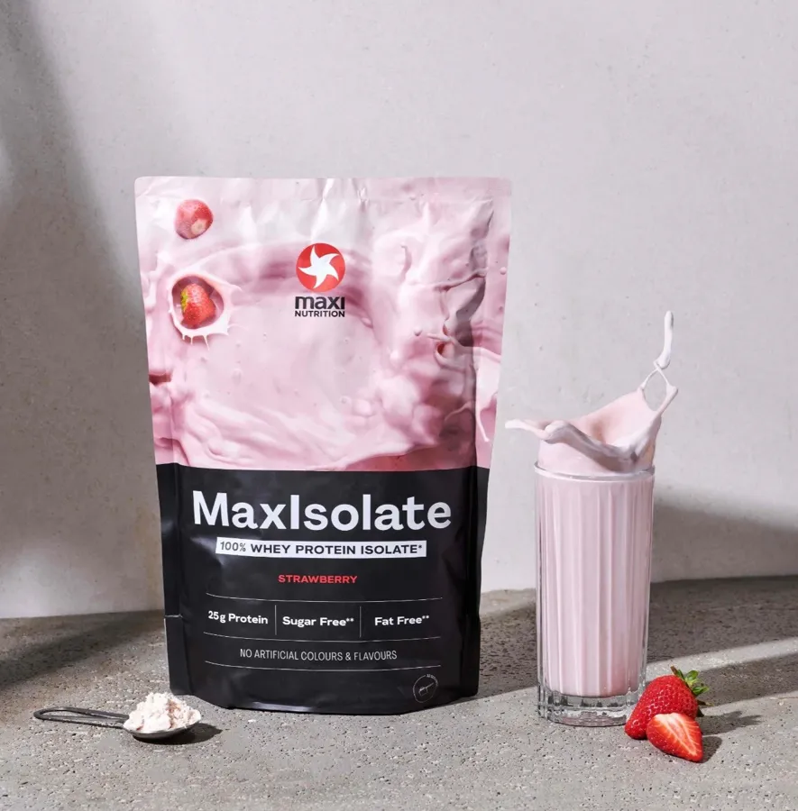 Maxisolate Strawberry Proteína Aislada 1000 g, Maxi Nutricion · imagen 2