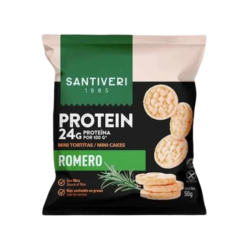 Mini tortitas protein romero 50 g, Santiveri