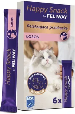 Feliway happy snack bustine 15 g salmone vet 6 pz, Ceva Vet
