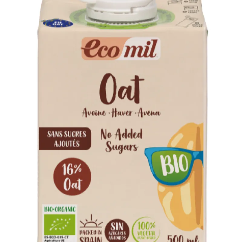 Bebida avena sin azucares añadid BIO 500 ml, Ecomil