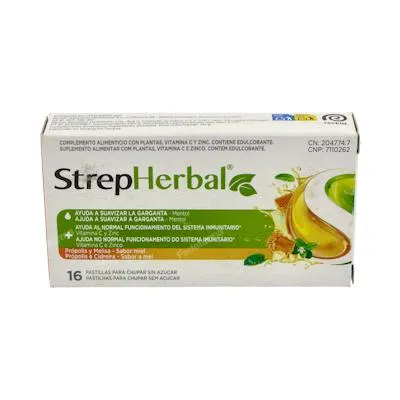 Propolis lemon balm honey flavour 16 lozenges, Strepherbal