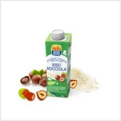 Bebida vegetal de avellana-arroz mini sin gluten BIO 250 ml, Isola
