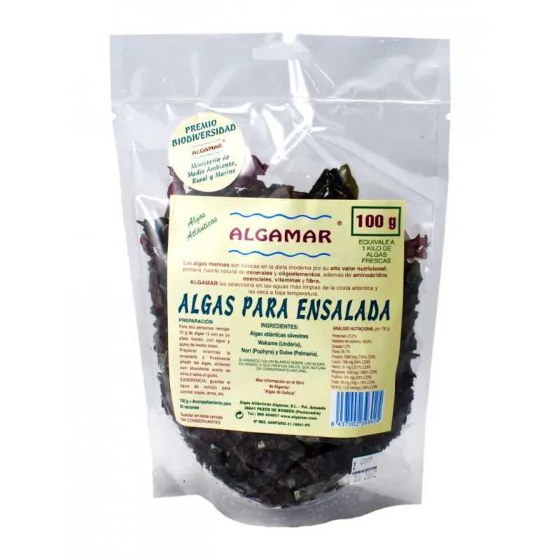 Algas para ensalada BIO 100 g, Algamar