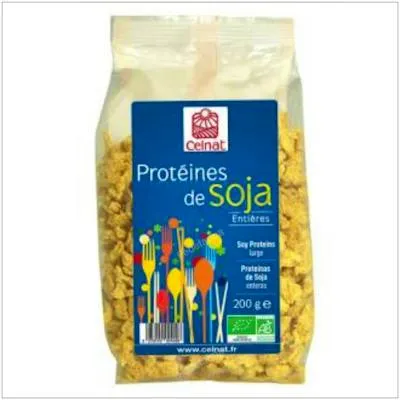 Soja texturizada gruesa entera BIO 200 g, Celnat