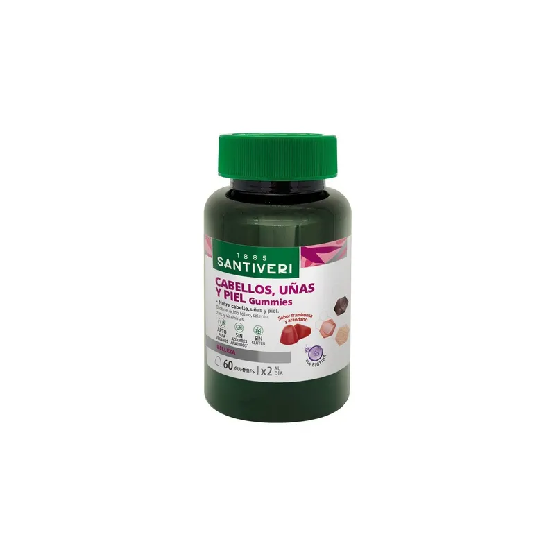 Cheveux ongles et peau gummies 60 g, Santiveri