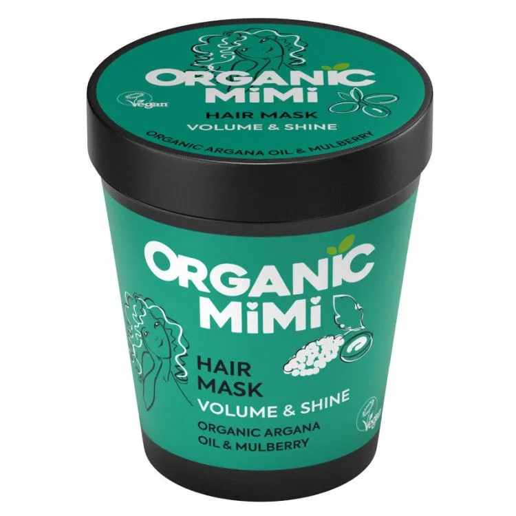 Máscara Capilar Volume e Brilho Argão e Amoreira 200 ml, Organic Mimi