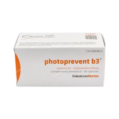 Photoprevent B3 nicitinamida 500 mg 60 cápsulas, Galenicum Derma